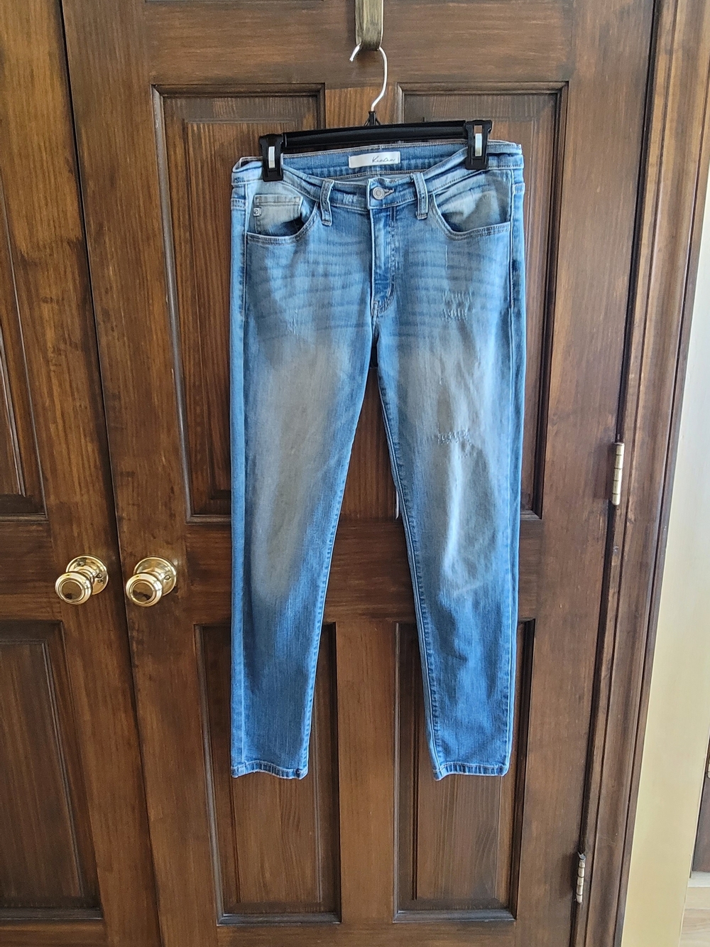 KanCan Sz 8 Light Blue Denim Jeans with Contrast Stitching